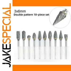 10pcs Tungsten Carbide Rotary Burr Set