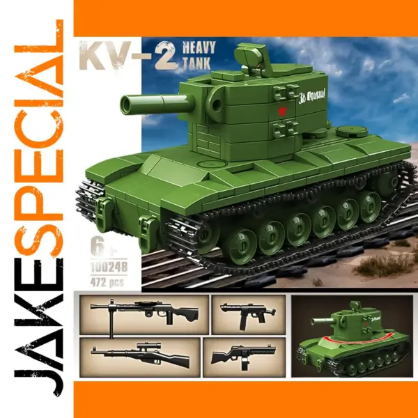 Soviet KV-2 Heavy Tank Building Block Set