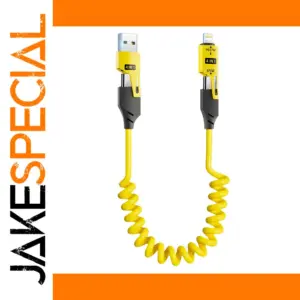 4-in-1 65W Spring Data Charging Cable