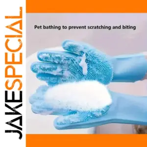 Silicone Pet Grooming Glove for Cats and Dogs