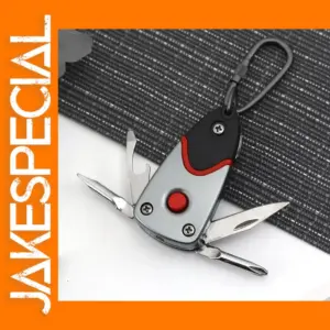 6-in-1 Folding Mini Keychain Knife with LED