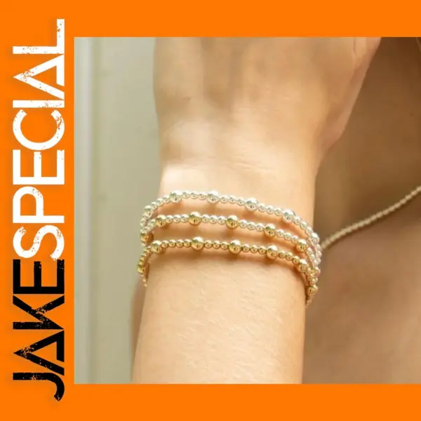 Gold Plated Beaded Bracelet for Women