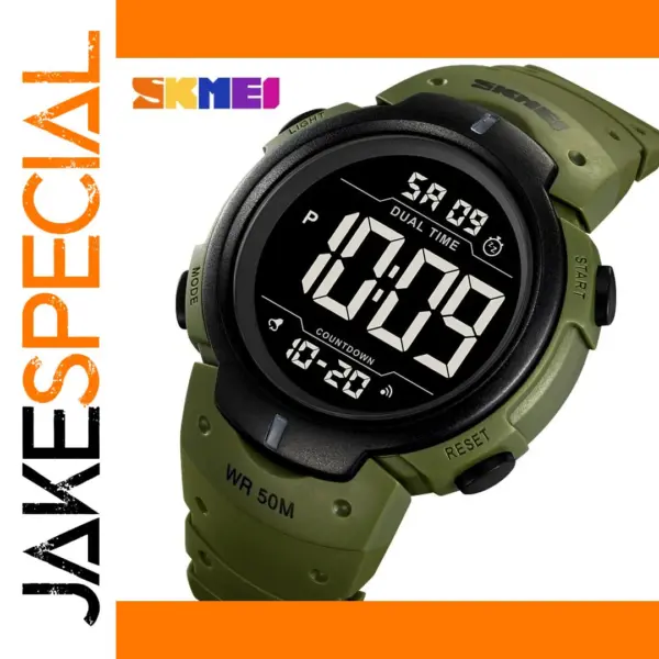 Digital Sports Watch for Men with Luminous Display