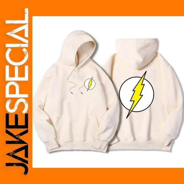 Yellow Flash Print Hoodie for Men