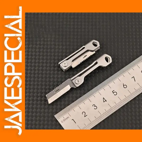 Portable Stainless Steel Folding Knife Keychain