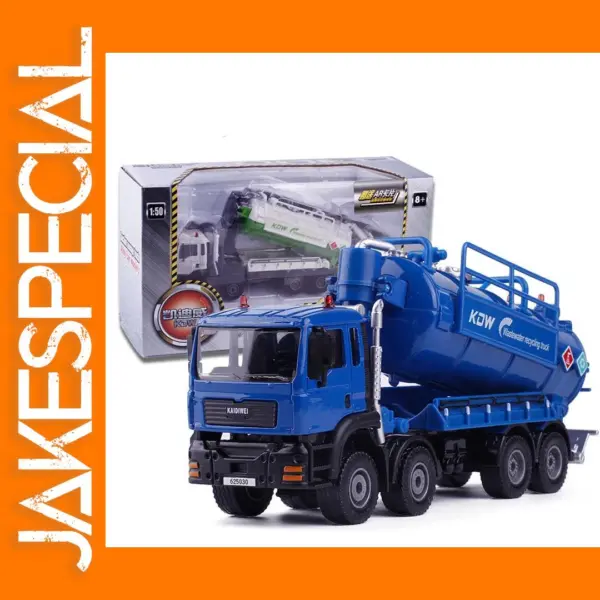 High Simulation 1:50 Alloy Sewage Truck Model