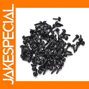 100 Pcs Black Plastic Safety Eyes Set