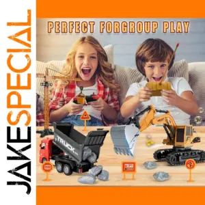 6-Channel RC Construction Vehicles Set for Kids