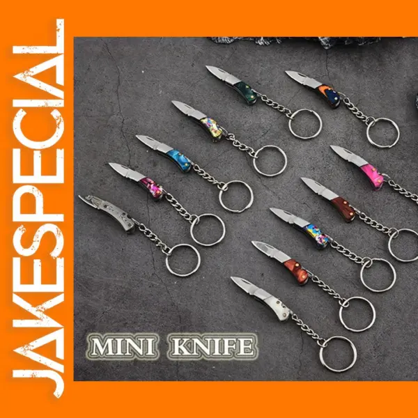 Mini Folding Knife Pendant for Keychains