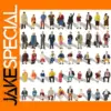 100pcs HO Scale Painted Passenger Figures Set