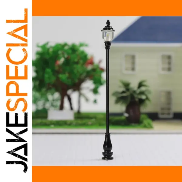 10pcs OO HO Scale Vintage Metal Street Lamps