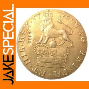 1776 UK Replica Gold Coin with Lion Design