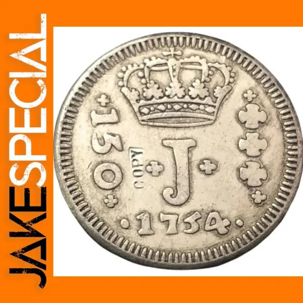 1754 Brazil 150 Reis Silver Plated Replica Coin