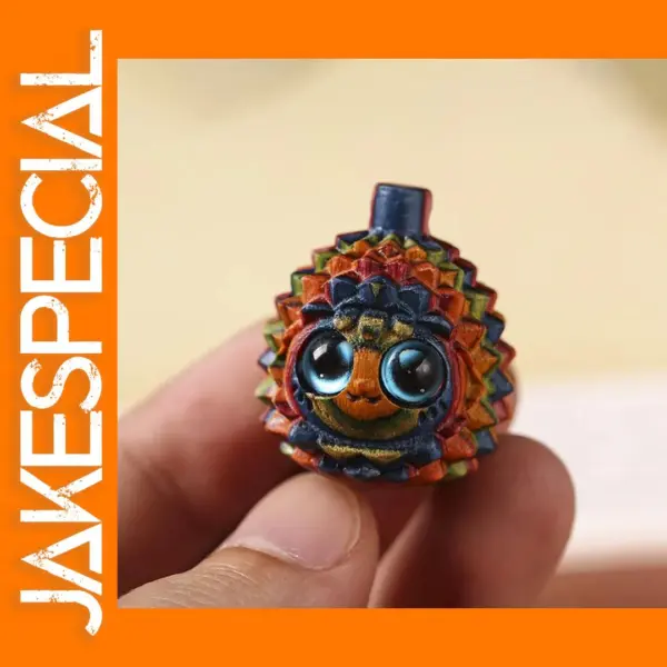 Mini Wooden Durian Figurine Key Chain Ornament