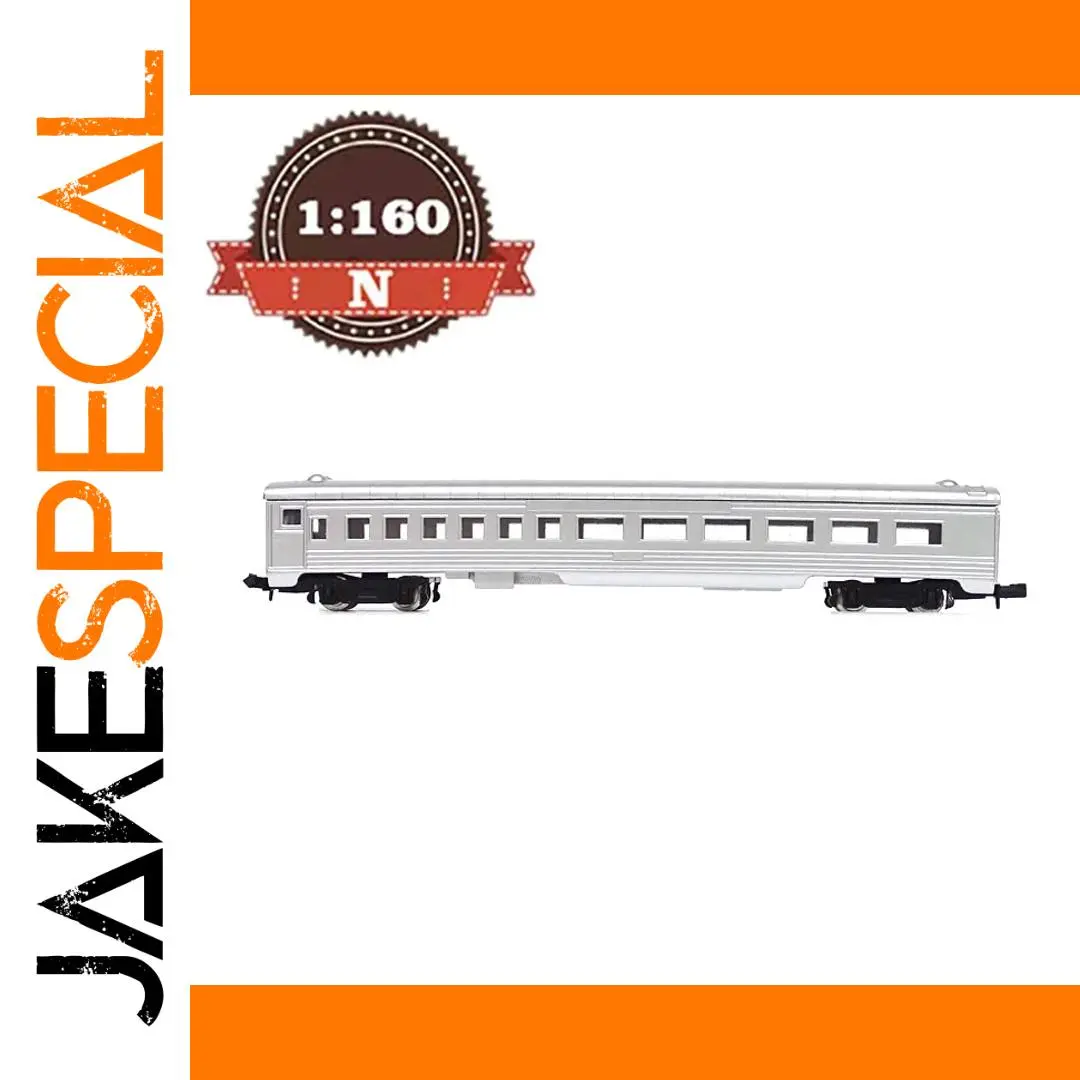 N Scale 1/160 Silver Four-Axle Train Car 1 N Scale 1/160 Silver Four-Axle Train Car