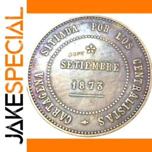 1873 Spain 5 Pesetas Replica Coin