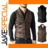 Men's Vintage Style Suede Vest for Fall