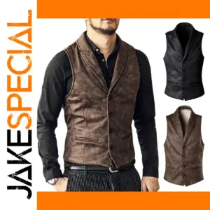 Men's Vintage Style Suede Vest for Fall