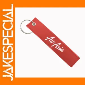 Air Asia Red Embroidered Keychain Accessory