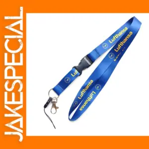 Blue Lufthansa Lanyard with Keyring