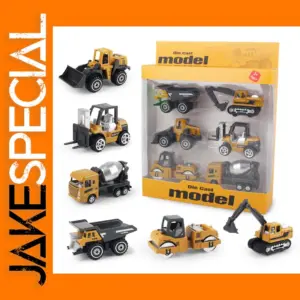 6pcs Alloy Truck Loader Excavator Toy Set