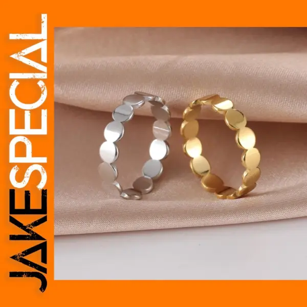 Minimalist Round Stainless Steel Women's Rings