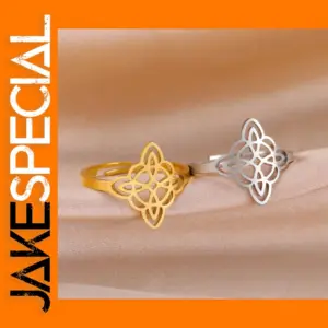 Witch Knot Adjustable Stainless Steel Ring