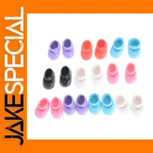 5 Pairs of Colorful Shoes for 12cm Dolls