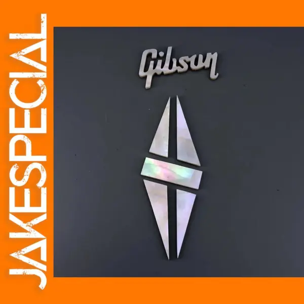 Guitar Peghead Logo Inlay Decal Mother of Pearl