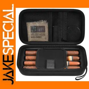 4 Finger Cigar Travel Case with Humidifier