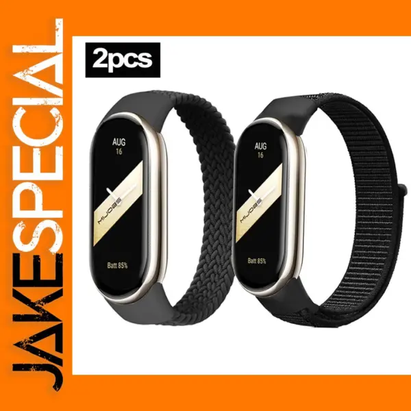 2pcs Braided Nylon Straps for Xiaomi Mi Band 8