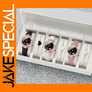 6PC Women's Quartz Watch & Bracelet Set V248