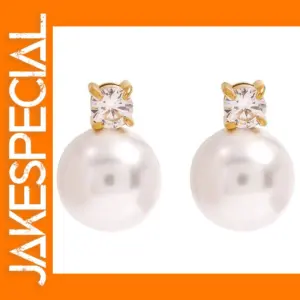 Minimalist Stainless Steel Pearl Stud Earrings