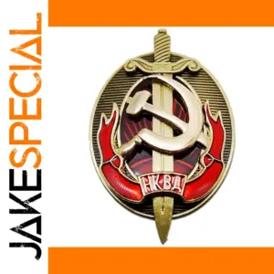 NKVD Copper Shield Badge Antique Style