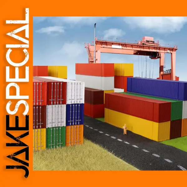 HO Scale 1:87 Shipping Containers Set of 9