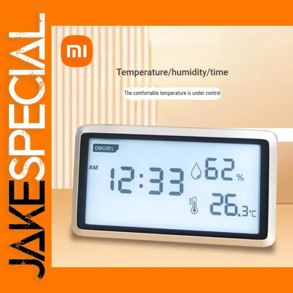Xiaomi Deli Digital Thermometer Hygrometer Alarm Clock