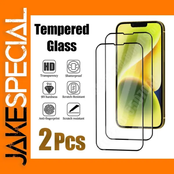 2PCS Tempered Glass Protectors for iPhone Models