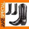 Men's Western Cowboy Boots Mid-Calf Leather