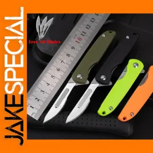 Mini Folding Scalpel Knife with 10 Blades