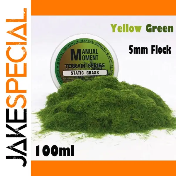 Static Grass Terrain Model Yellow Green Flock