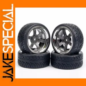 12mm Hex Rubber RC Car Wheels Set for 1:10 On-Road