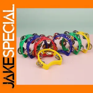 Plastic Hand Tambourine with 4 Bells