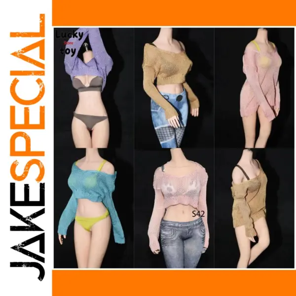 1/6 Scale Custom Sweater and Jeans Set for Action Figures