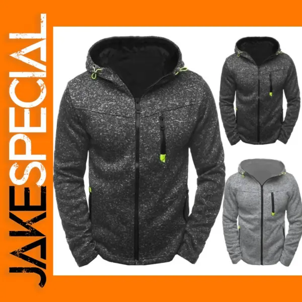 Men's Casual Hooded Tracksuit with Pockets