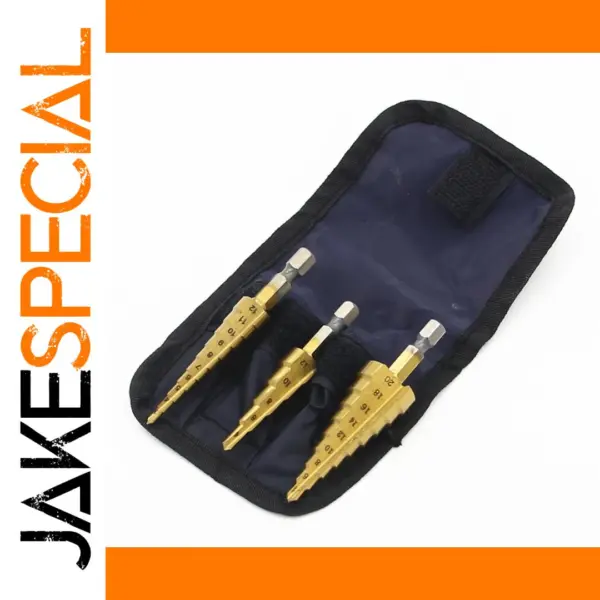 Titanium Coated Hex Step Drill Bit Set