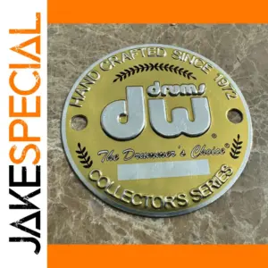 DW Drum Metal Badge Plate 1.75 Inches