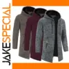 Men's Hooded Fleece Zip Jacket for Winter