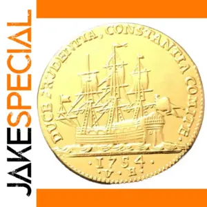 1754 Denmark 1 Dukat Replica Coin 22K Gold