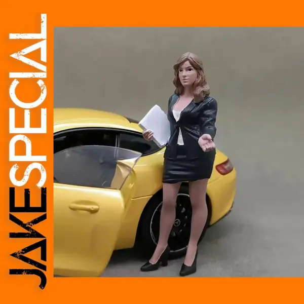 1/18 Scale Businesswoman Figure with Car Accessory