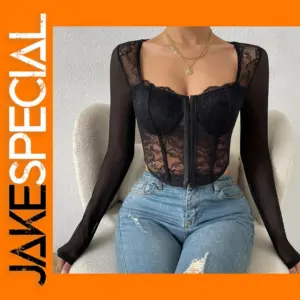 Backless Floral Lace Women's Crop Blouse